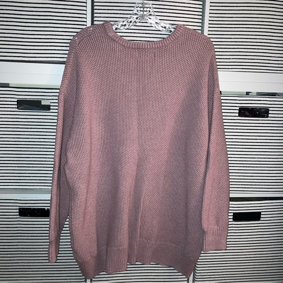 Old Navy Textured Tunic Sweater | Knit |Pullover
| Chunky | Mauve | Size 2X - Picture 3 of 10